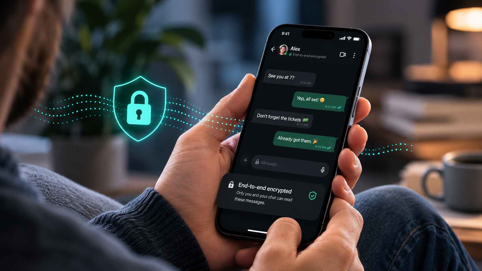 Neon digital cyber lock